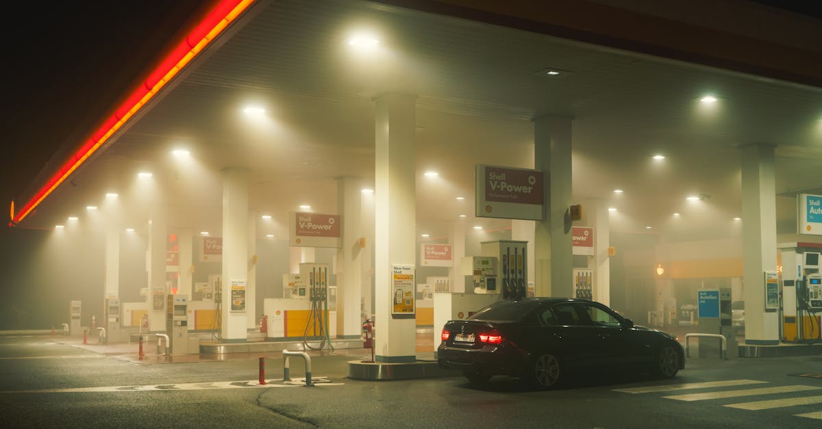 Filling station forecourt